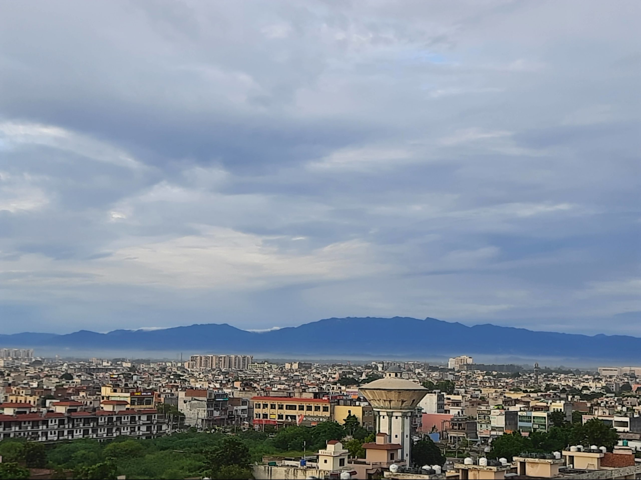 The tri-city skyline with the Shivaliks in the background