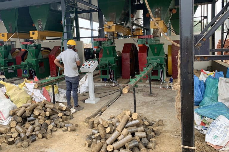 Briquette manufacturing plant. Photo from PSCST.