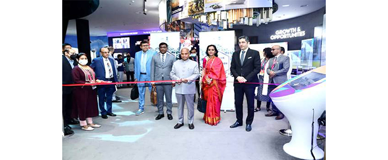 Union Minister of Steel Ram Chandra Prasad Singh inaugurated ‘Steel Week in EXPO 2020’ at India Pavilion in Dubai on March 11. Photo by PIB