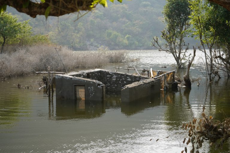 The face of destruction. This is how the homes of villagers looks like after being submerged. Photo by Kapil Kajal.