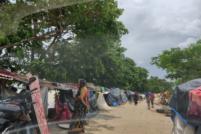 A flood relief camp at Raha. Photo by Nabarun Guha.