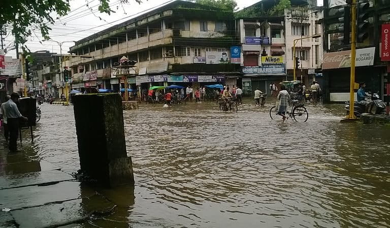 A flooded street in Dibrugarh, Assam, in 2015. Photo by Arunabh0368/Wikimedia Commons.