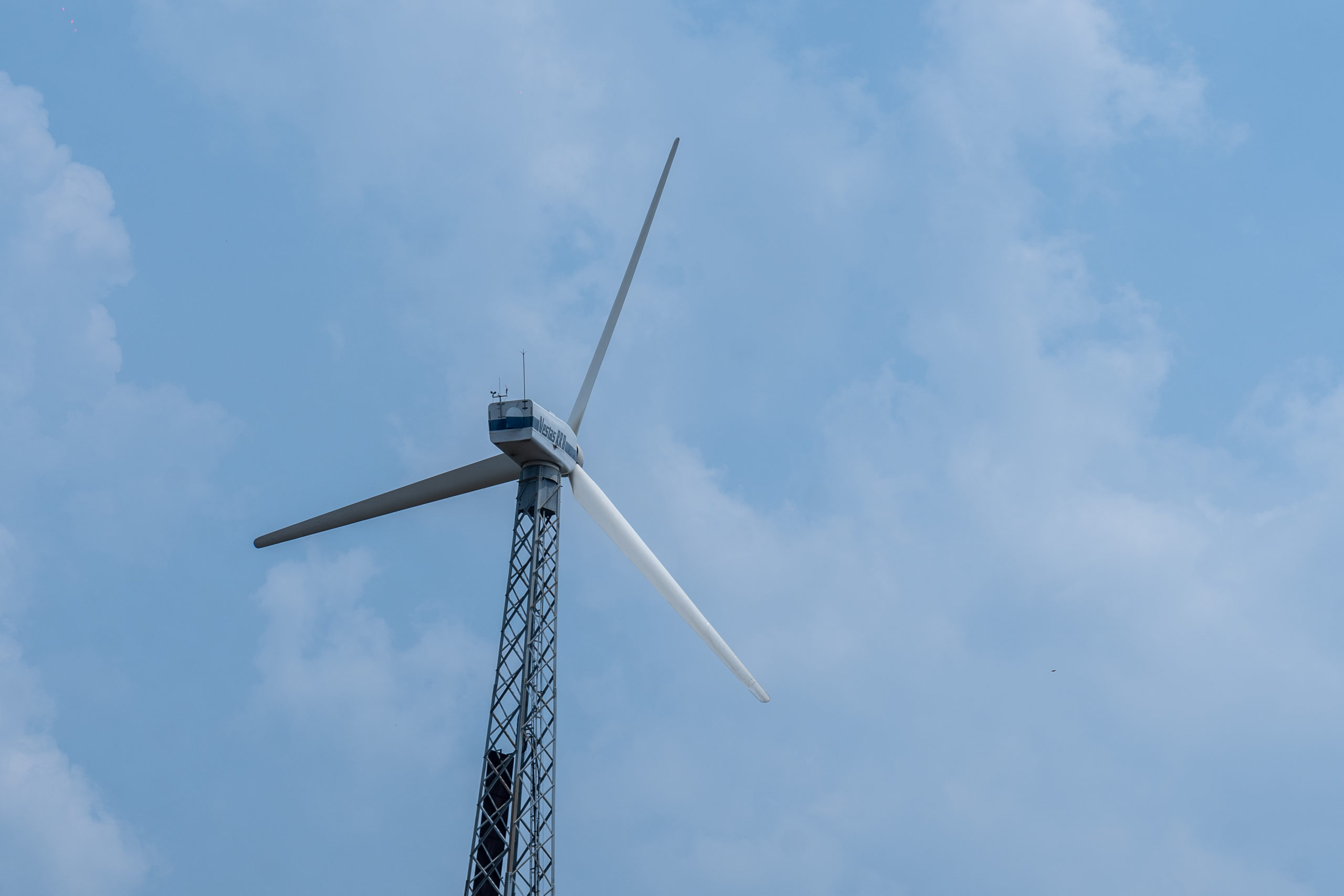 A wind turbine in Tamil Nadu's Kanyakumari district.