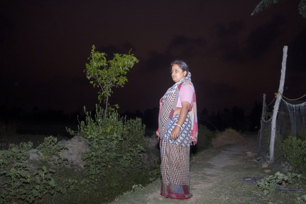 Bulurani Das, one of the project coordinators of Srijani and Sabuj Sathi. She says that 20,000 mangrove saplings have survived, out of the 40,000 planted by the all-women groups. Photo by Subhrajit Sen/ Mongabay.