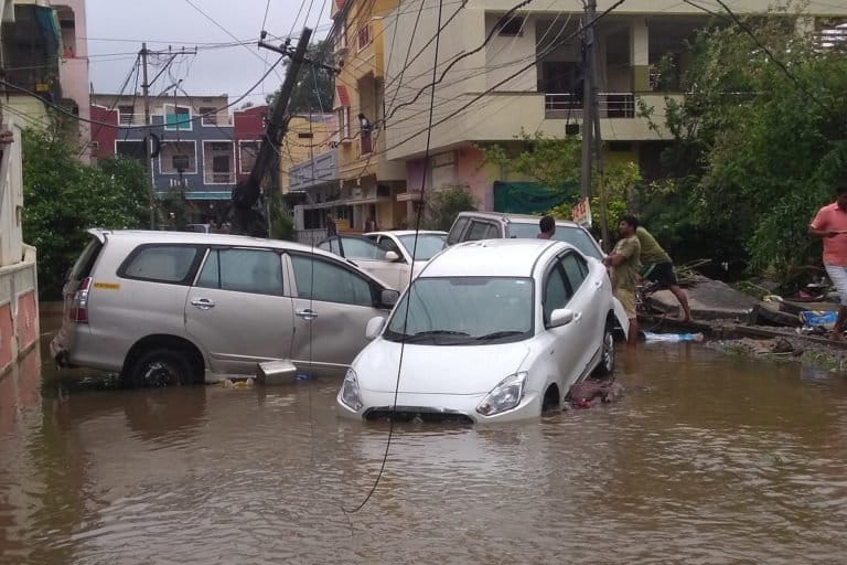 After heavy rains in Hyderabad in 2020. Photo by Strike Eagle/Wikimedia Commons.