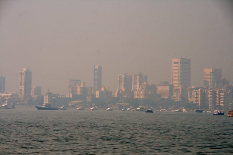 Smog covers Mumbai's skyline