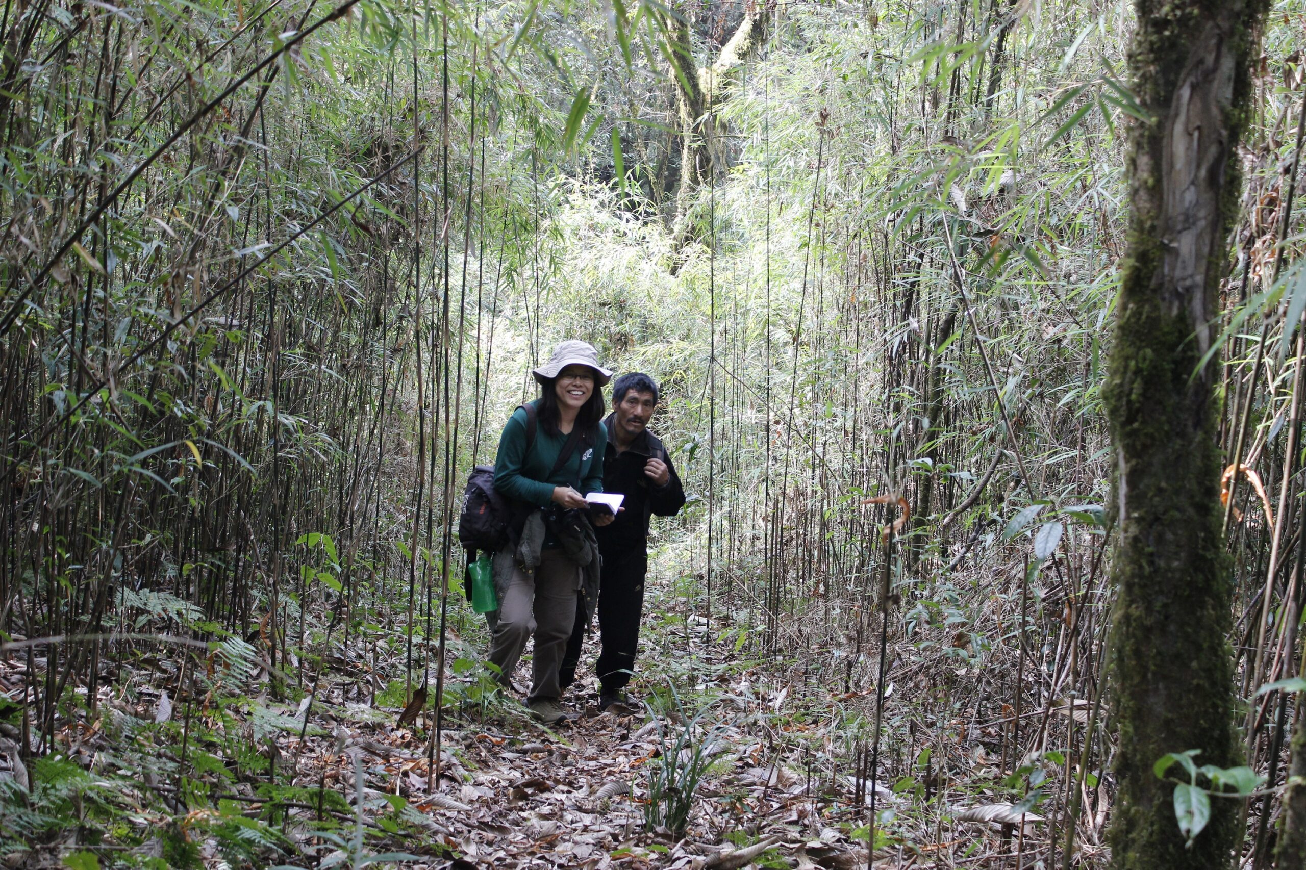Conducting fieldwork in Fakim Community Reserve with a local resident Alemba. Photo from Joli Rumi Borah.
