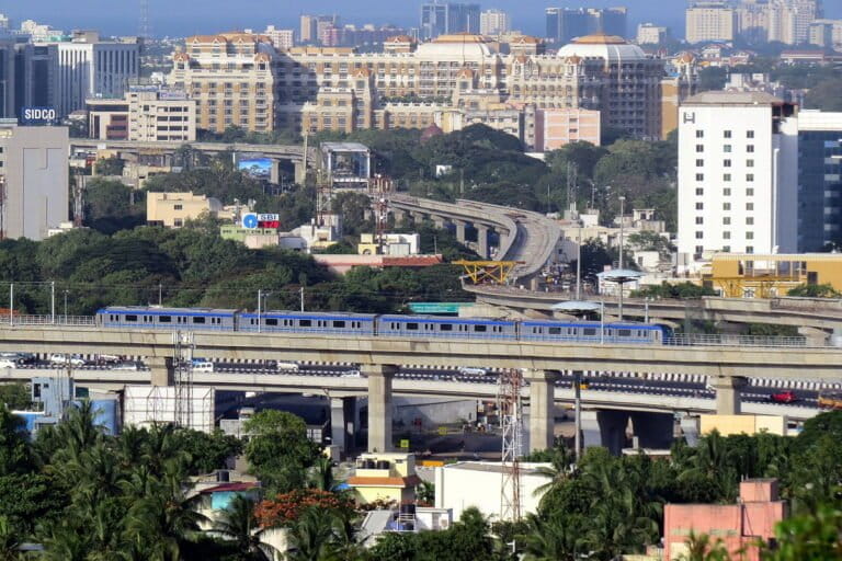 Metro train in Chennai. Photo by VtTN/ Wikimedia Commons.