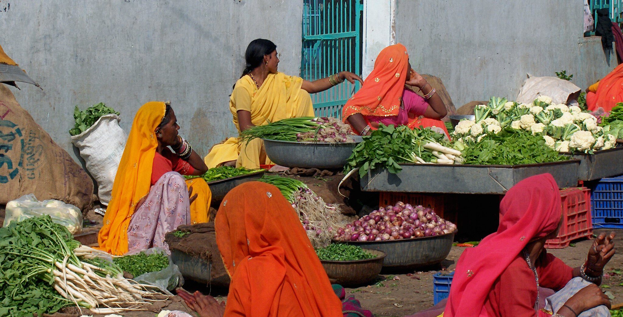 Vegetable market; Kuchaman, Rajasthan, India