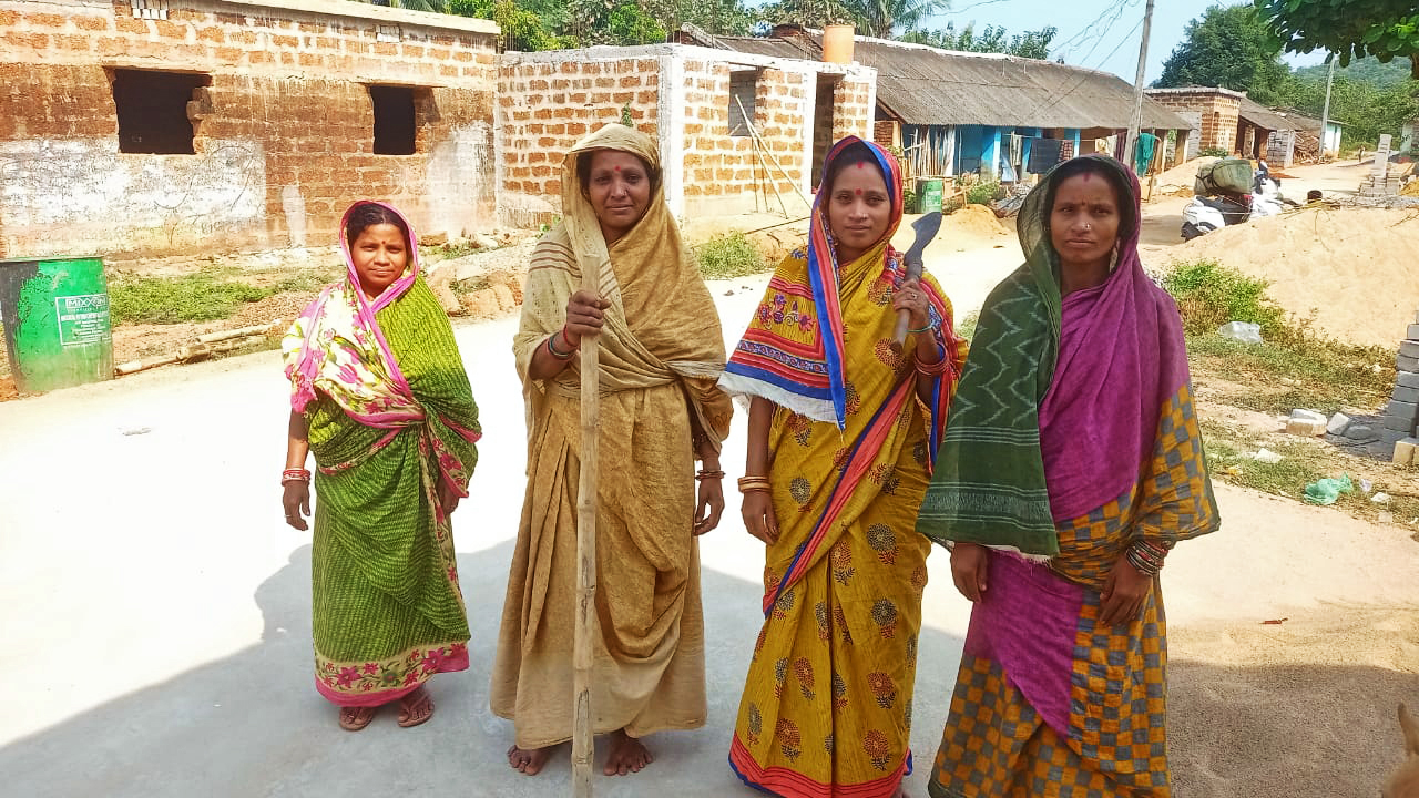 Groups of four women form a forest patrol team in Kodalpalli village in Odisha’s Nayagarh district.
