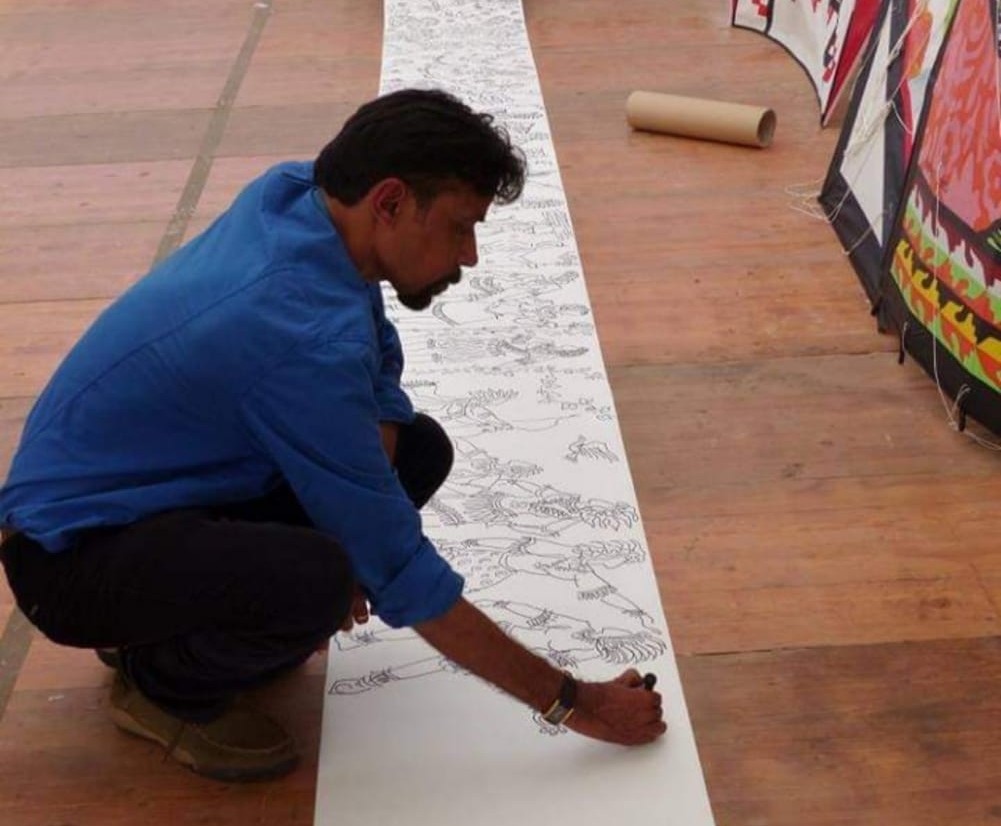 Holla, who is an artist, has been engaging with tribal communities, representing their artforms across Karnataka. Image courtesy of Sahyadri Sanchaya.