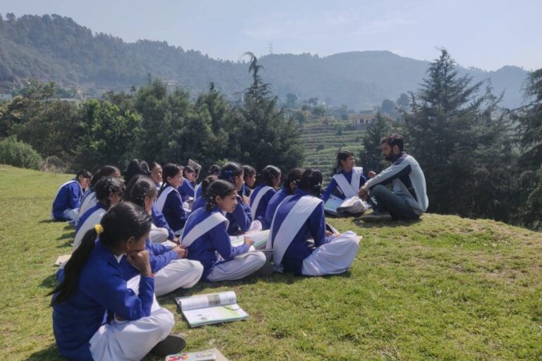 Nikhil Sharma’s teaching goes beyond textbooks and classrooms — his philosophy centres on reconnecting children with nature. Image courtesy of Nikhil Sharma.