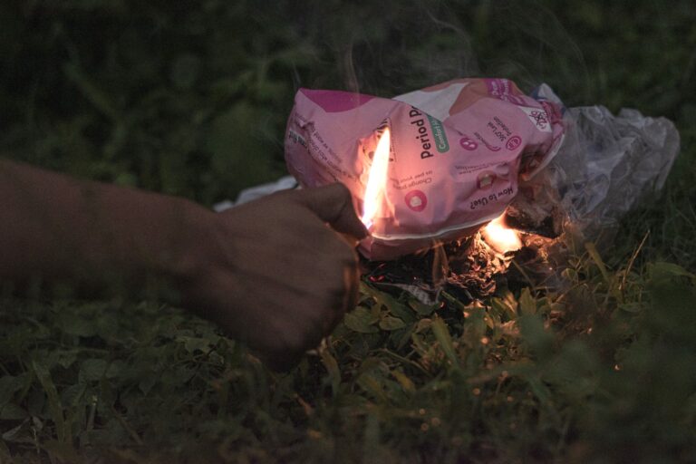 In the absence of a management system for menstrual waste, many women in Himachal Pradesh are forced to burn this waste in their backyards. Image by Amir Bin Rafi.