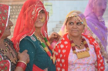Women of the Bishnoi community have been associated with environment protection since as far back as 1604, when two women gave their lives to protect trees. Image by Harsh Vardhan.