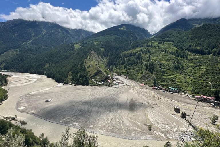 A ravaged Dharali after August 5, 2025 flash flood in the Kheer Gad. Image by Hridayesh Joshi