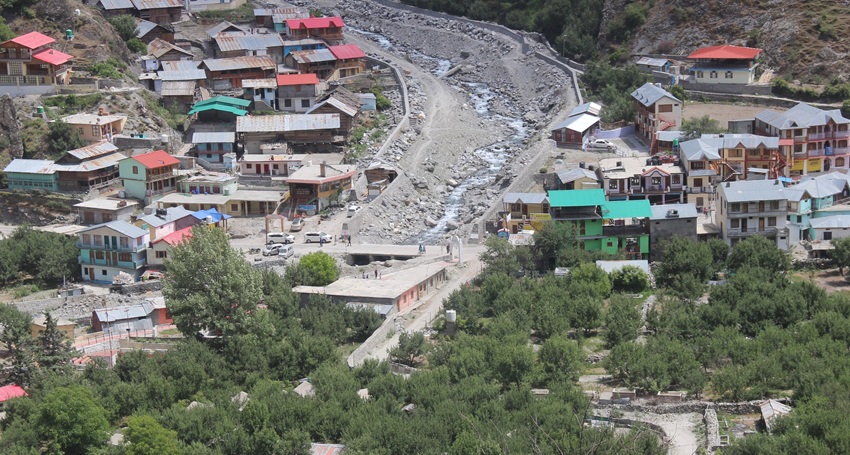Flood protection work was done in Dharali after the 2013 disaster. Image by special arrangement