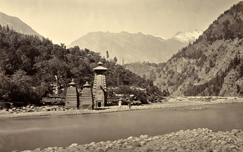 Kalp Kedar temple, Dharali, 1865, from the Samuel Bourne collection. Image courtesy of Been There Doon That archive