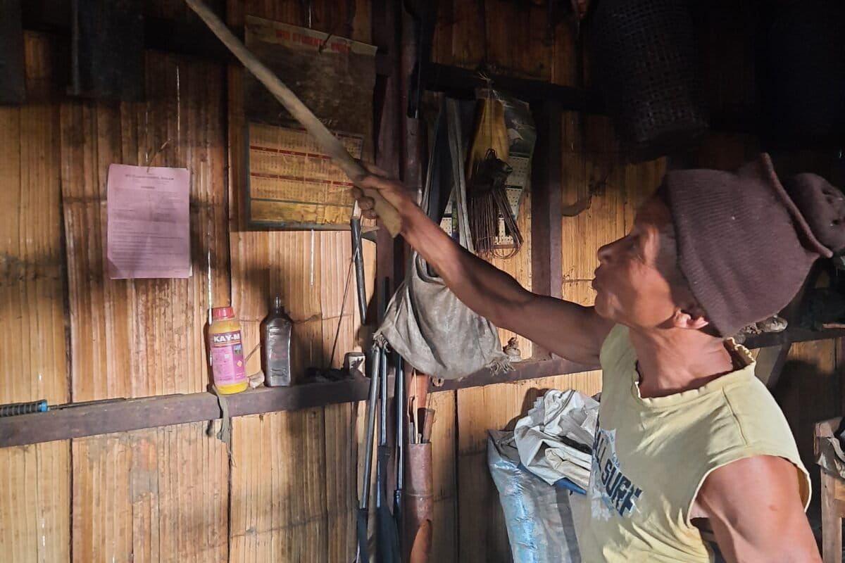 A hunter from Nagaland points out the species he has killed. Image by Satem Longchar.