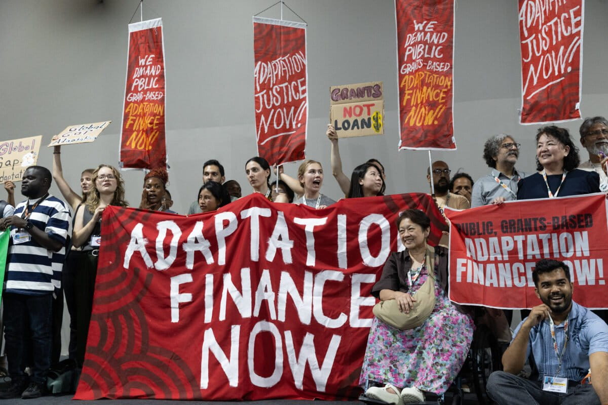 Civil societies campaign for climate finance goals at COP30. Image © UN Climate Change - Kiara Worth via Flickr (CC BY-NC-SA 4.0).