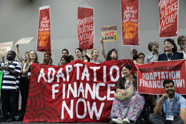 Civil societies campaign for climate finance goals at COP30. Image © UN Climate Change - Kiara Worth via Flickr (CC BY-NC-SA 4.0).