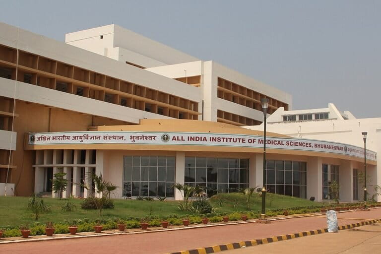 AIIMS Hospital in Bhubaneswar, Odisha. The Supreme Court said that “thousands of crores of rupees would go in waste” if post-facto clearance is not permitted, citing three public projects that had neared completion, including an AIIMS hospital in Odisha, an airport in Karnataka and effluent treatment plants. Representative image by Krupasindhu Muduli via Wikimedia Commons (CC BY-SA 3.0).