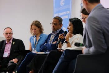 Speakers at the high-level event on building cooperation for scaling climate finance. Image © UN Climate Change - Diego Herculano via Flickr (CC BY-NC-SA 4.0).