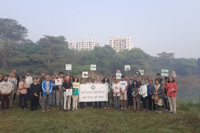 Members of the Pune River Revival, a coalition of more than 85 organisations, launched in 2023 to raise awareness about Pune’s unique location in the transition zone between the Western Ghats and the floodplains. Image courtesy of Pune River Revival.