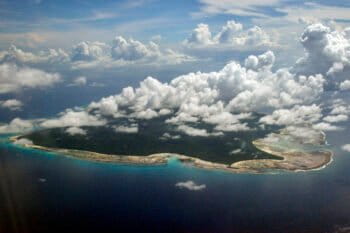 An aerial view of North Sentinel island. (AP Photo/Gautam Singh, File)