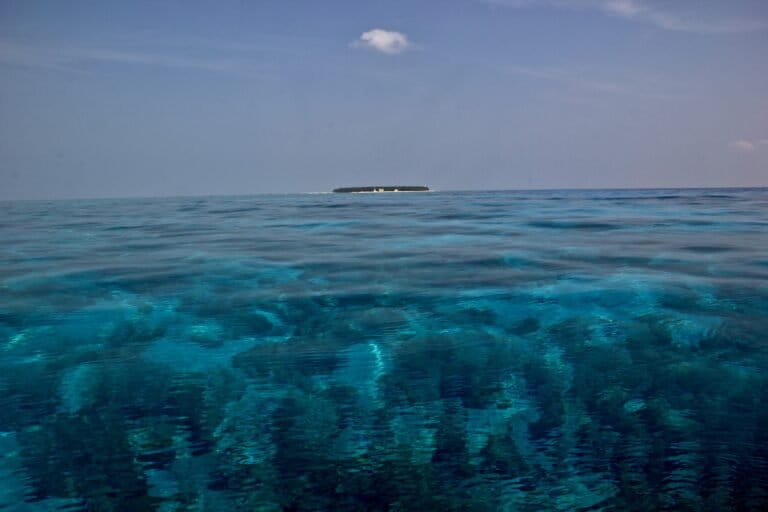 A Lakshadweep island’s strategic value worries conservationists and fishers 2 A view of Bitra Island from the sea. Out of a total of 36 islands in the Lakshadweep archipelago, only ten are inhabited. Among them Bitra is the smallest, home to just 271 people. The island is 570 metres in length and 280 m at its widest point. Photo by Rucha Karkarey.