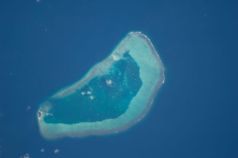 A Lakshadweep island’s strategic value worries conservationists and fishers 3 An image of Bitra Island taken from space in 2009. Image by Earth Science and Remote Sensing Unit, Lyndon B. Johnson Space Center.