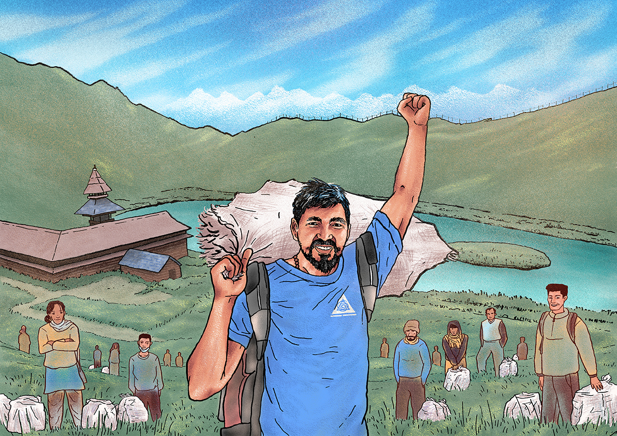 हिमाचल के वादियों को स्वच्छ बना रहे हरियाणा के प्रदीप