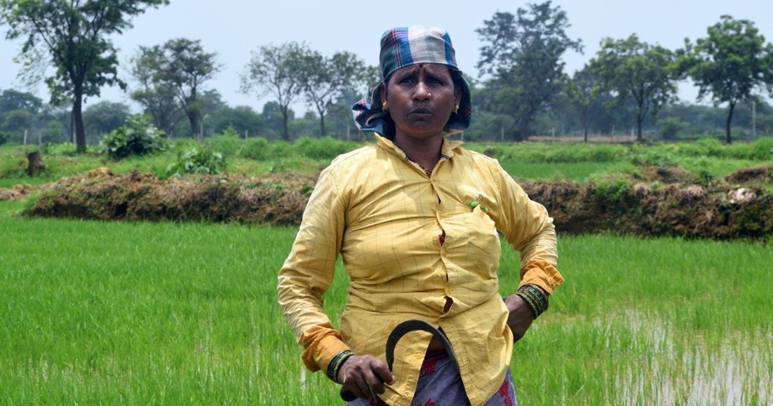 इथेनॉल प्लांट को लेकर अपनी चिंताएं साझा करती हुई छत्तीसगढ़ के बेमेतरा जिले के पथर्रा गांव की कुमारी साहू। तस्वीर: आयुषी शर्मा/मोंगाबे।